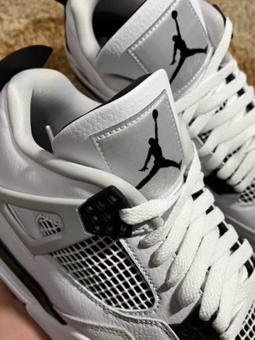 Nike Air Jordan 4 Retro GS Military Black Men's Shoes - Picture 4 of 7